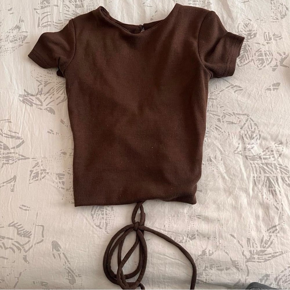 Fashion Nova Chocolate Ribbed Top